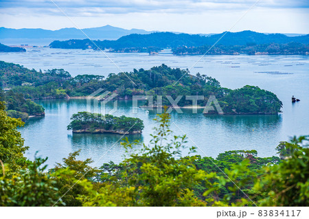 日本三景　松島　西行戻しの松公園から望む絶景 83834117