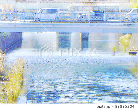 神戸の街風景 福田川の橋 神戸の街風景 福田川の橋 83835204