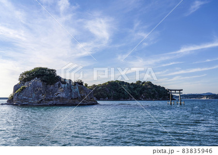 紀伊田辺天神崎より田所島、元島を望む 紀伊田辺天神崎より田所島、元島を望む 83835946