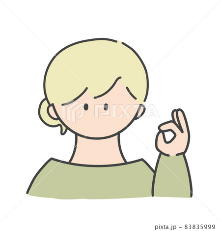 OKのポーズ_女の子 OKのポーズ_女の子 83835999