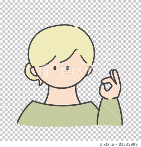 OKのポーズ_女の子 OKのポーズ_女の子 83835999
