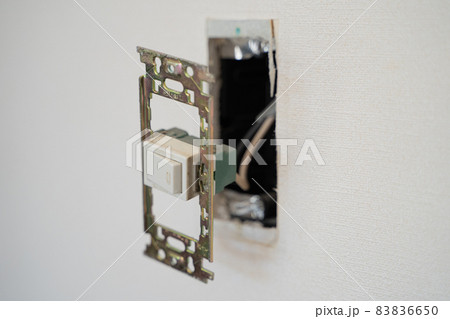 コンセントカバーを交換する様子 コンセントカバーを交換する様子 83836650