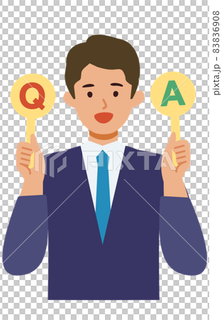 スーツの男性の上半身イラスト Q&A スーツの男性の上半身イラスト Q&A 83836908