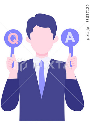 スーツの男性の上半身イラスト Q&A スーツの男性の上半身イラスト Q&A 83837129
