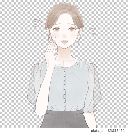 愛想笑いをしている女性 83838451