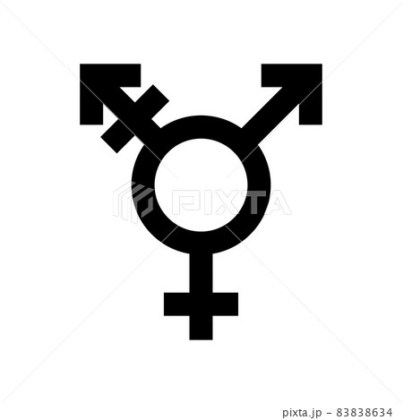 Transgender symbol isolated on white. Trans gender 83838634