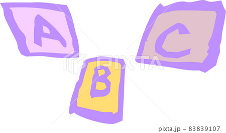 子供が描いたABCの落書き アルファベット 83839107