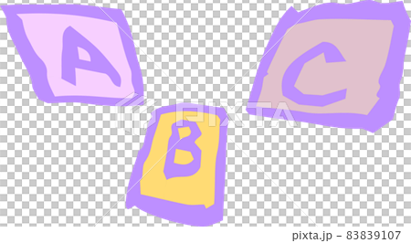子供が描いたABCの落書き アルファベット 83839107
