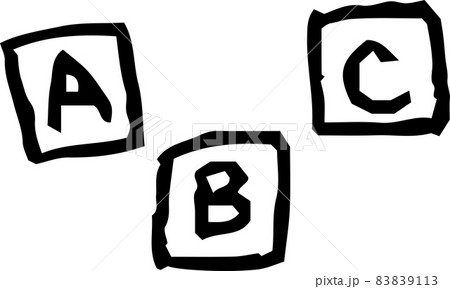 子供が描いたABCの落書き アルファベット 83839113