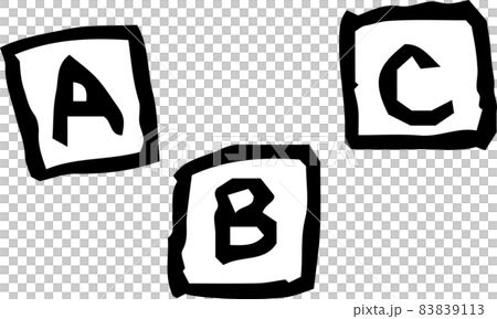 子供が描いたABCの落書き アルファベット 83839113