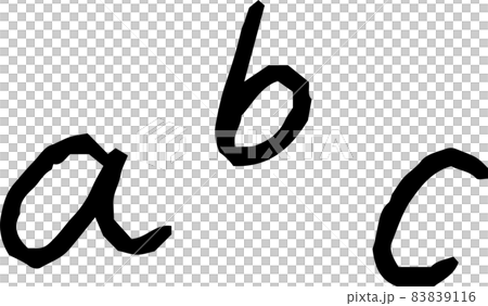子供が描いたABCの落書き アルファベット 83839116
