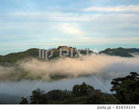 雲海と津和野城跡 83839334