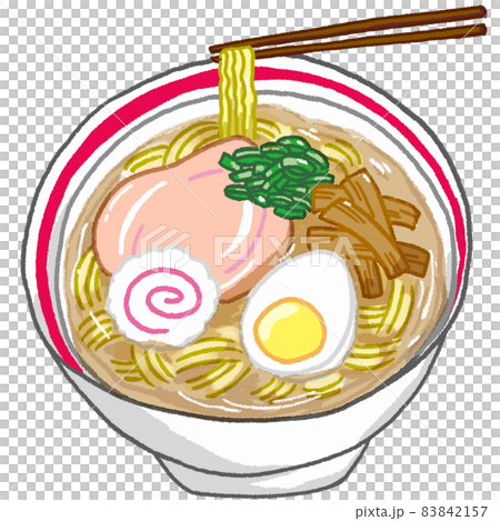 用筷子挑起麵條_醬油拉麵 83842157