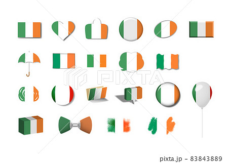 アイルランド-国旗イラスト21種セット