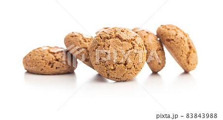 Amaretti biscuits. Sweet italian almond cookies. Amaretti biscuits. Sweet italian almond cookies. 83843988
