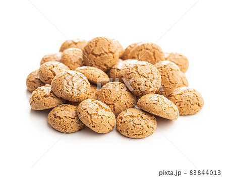 Amaretti biscuits. Sweet italian almond cookies. Amaretti biscuits. Sweet italian almond cookies. 83844013
