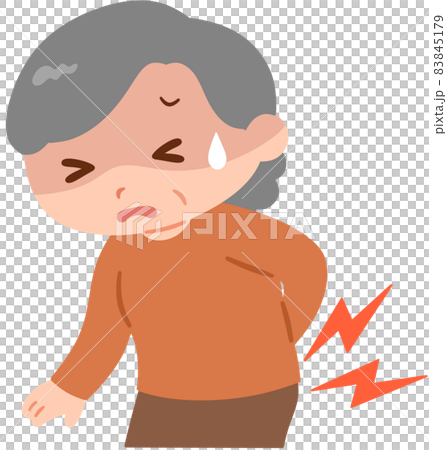 Elderly woman who hurt her back Elderly woman who hurt her back 83845179
