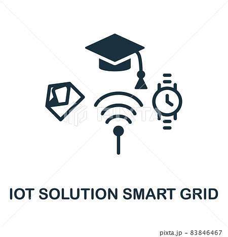 Smart Grid icon. Monochrome sign from iot solution collection. Creative Smart Grid icon illustration for web design, infographics and more Smart Grid icon. Monochrome sign from iot solution collection. Creative Smart Grid icon illustration for web design, infographics and more 83846467