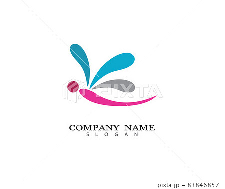 Dragonfly logo template vector icon Dragonfly logo template vector icon 83846857