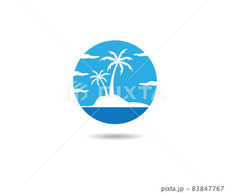 Palm tree summer vector icon illustration 83847767