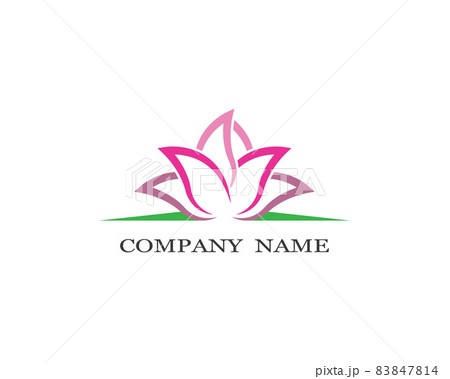 Lotus symbol vector icon illustration 83847814