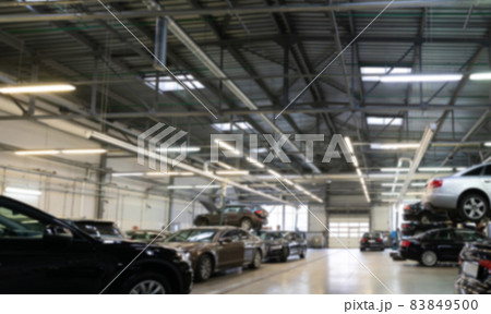 modern auto repair shop, photo with blur 83849500