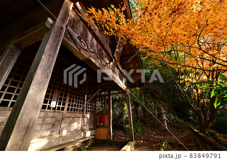 石龕寺の紅葉 83849791