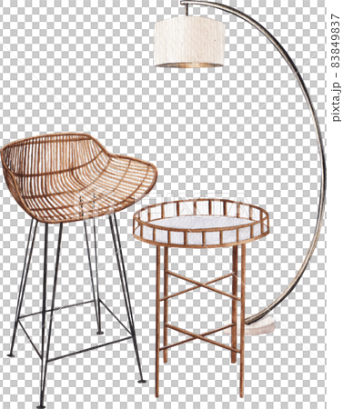 Jassa furniture interior watercolor Jassa furniture interior watercolor 83849837
