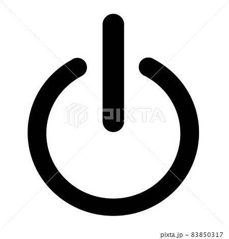 電源ボタンのアイコン。スイッチオン。 83850317