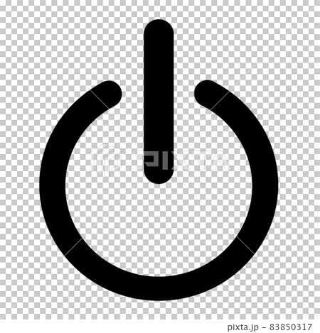 電源ボタンのアイコン。スイッチオン。 83850317