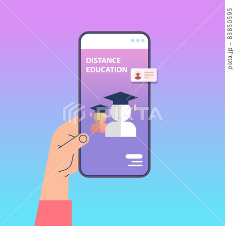 human hand using mobile educational app on smartphone screen online education concept human hand using mobile educational app on smartphone screen online education concept 83850595