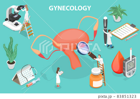 3D Isometric Flat Vector Conceptual Illustration of Gynecology. 3D Isometric Flat Vector Conceptual Illustration of Gynecology. 83851323