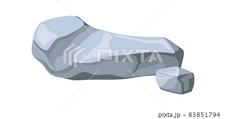 Debris broken rockk. Rock stones pile, icon illustration cartoon vector Debris broken rockk. Rock stones pile, icon illustration cartoon vector 83851794