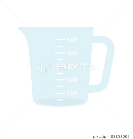 Glass or plastic empty measuring cup for prepare and mixing. Glass or plastic empty measuring cup for prepare and mixing. 83852002