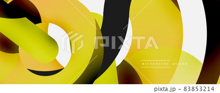 Round shapes circles and other geometric forms. Vector illustration for wallpaper banner background card or landing page 83853214