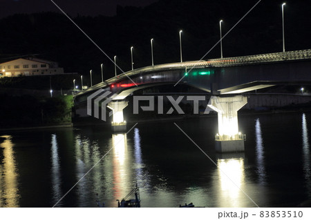 愛媛県 夜の九島大橋 愛媛県 夜の九島大橋 83853510