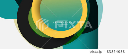 Circle and round shapes abstract background. Vector illustration for wallpaper banner background or landing page Circle and round shapes abstract background. Vector illustration for wallpaper banner background or landing page 83854088