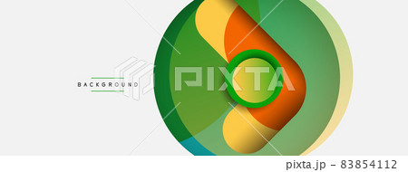 Creative geometric wallpaper. Minimal abstract background. Circles composition vector illustration for wallpaper banner background or landing page 83854112