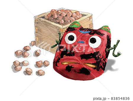 鬼を豆で追払い、福を呼び込む節分 83854836