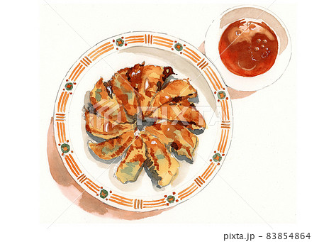 餃子の焼きたてを冷たいビールといただく、最高のコンビ 餃子の焼きたてを冷たいビールといただく、最高のコンビ 83854864