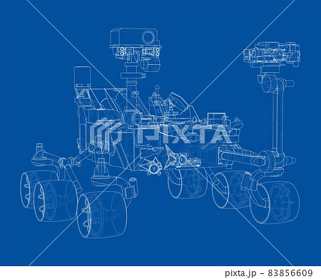 Mars Rover. Vector rendering of 3d Mars Rover. Vector rendering of 3d 83856609