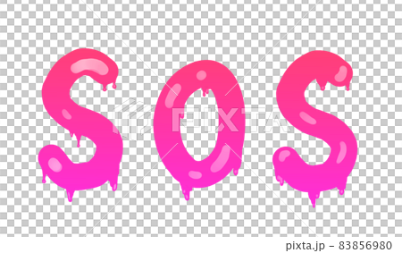 SOS史萊姆字母（紅色） 83856980