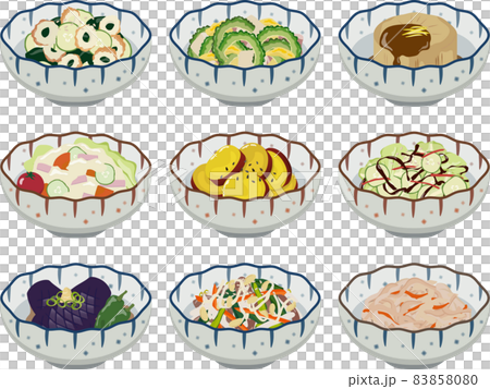 Japanese-style small bowl side dish set 3 83858080