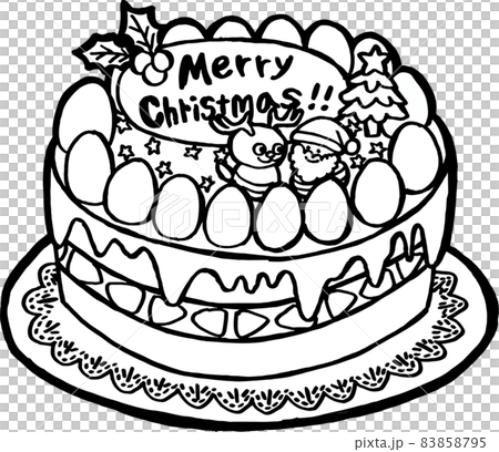 Sketches with Markers Juicy Picture New Year and Christmas Cake with Spruce  Branches and Red Big Candies Stars and Lollipops Two Stock Illustration -  Illustration of frosting, nature: 236261782