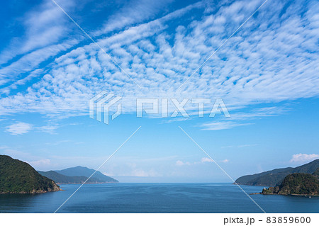 福井県小浜市 青空と若狭湾(矢代湾)・田烏より (10月) 福井県小浜市 青空と若狭湾(矢代湾)・田烏より (10月) 83859600