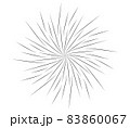 Line drawing Burst Light rays design element monochrome on white background 83860067