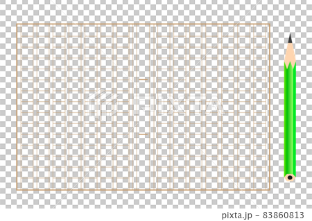 原稿用紙と鉛筆のイラスト 83860813