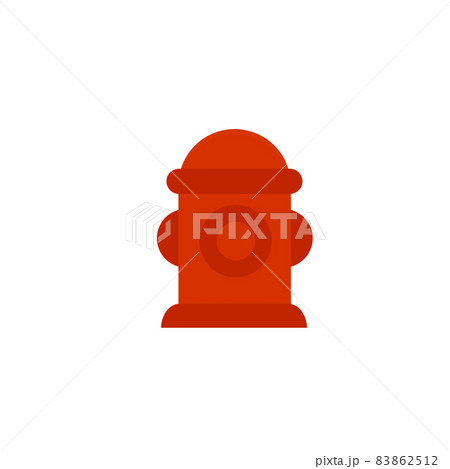 Red Fire Hydrant Icon With Shadow Vector Illustration Stock