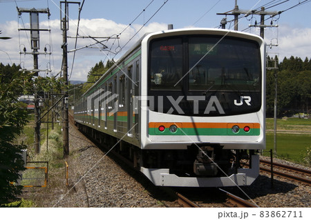 初夏の宇都宮線205系(元京葉線車両:宇都宮⇔黒磯) 初夏の宇都宮線205系(元京葉線車両:宇都宮⇔黒磯) 83862711