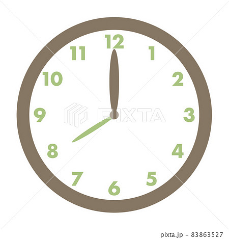 時計 8時のイラスト素材 [83863527] - PIXTA